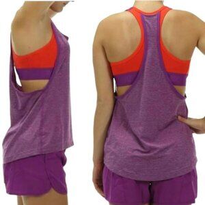Nike Pro Tank Top Size Extra‎ Small  XS Red Purple Loose Training Inside 2-In-1